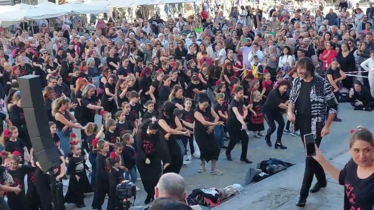 Flashmob flamenco en la plaza de la Catedral de Cádiz, en una imagen de archivo