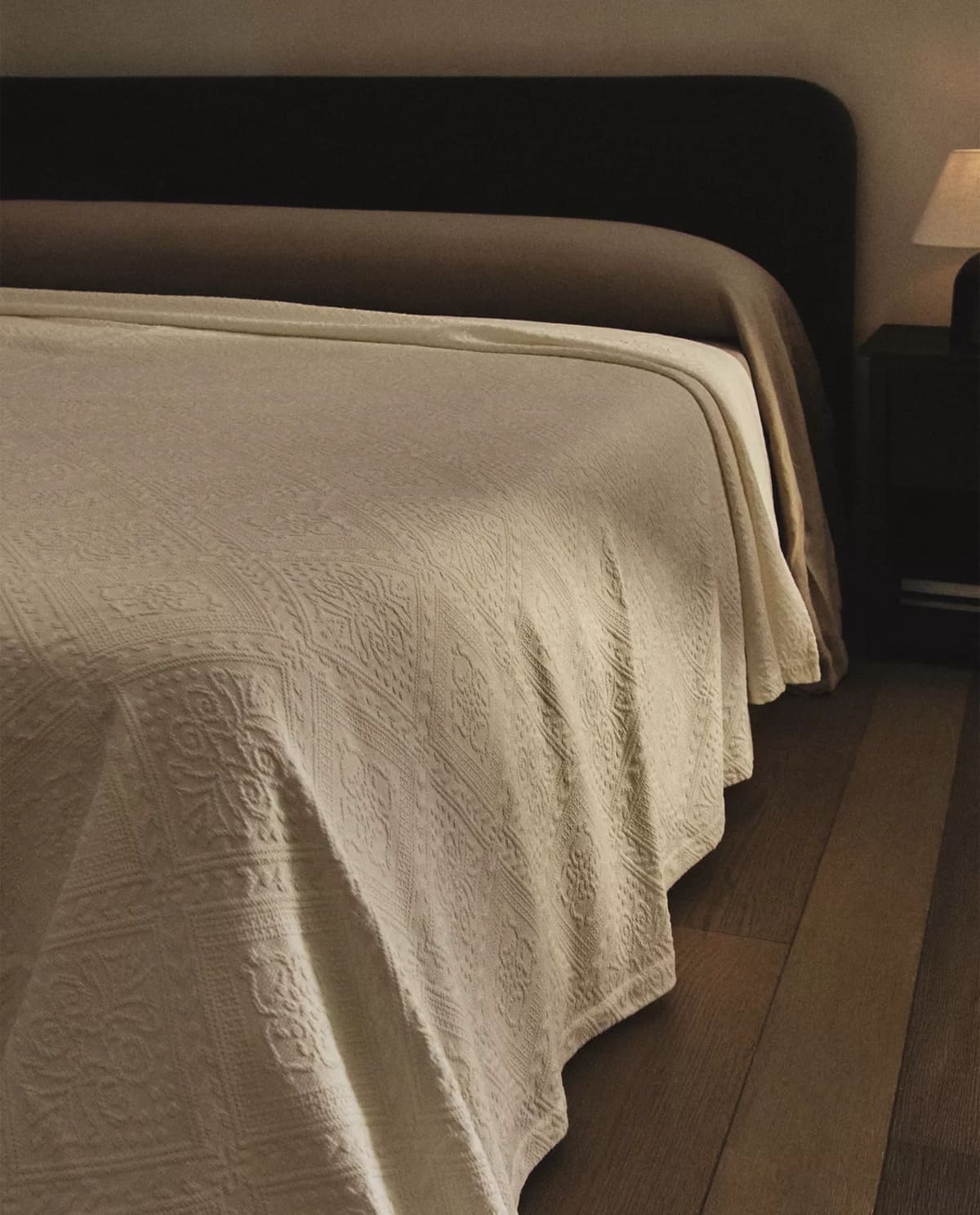 Colcha de algodón con dibujos geométricos