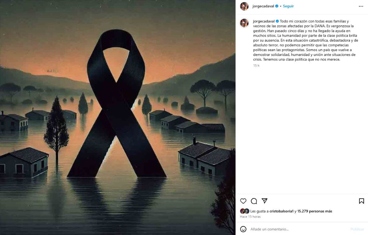 El mensaje de Jorge Cadaval de Los Morancos a las víctimas de la DANA