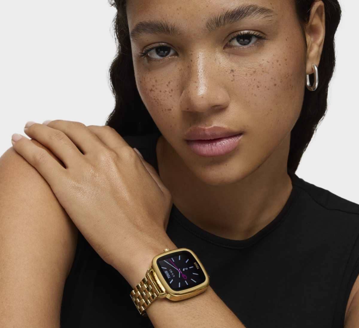 Reloj smartwatch con brazalete de acero IPG dorado D-Connect de TOUS