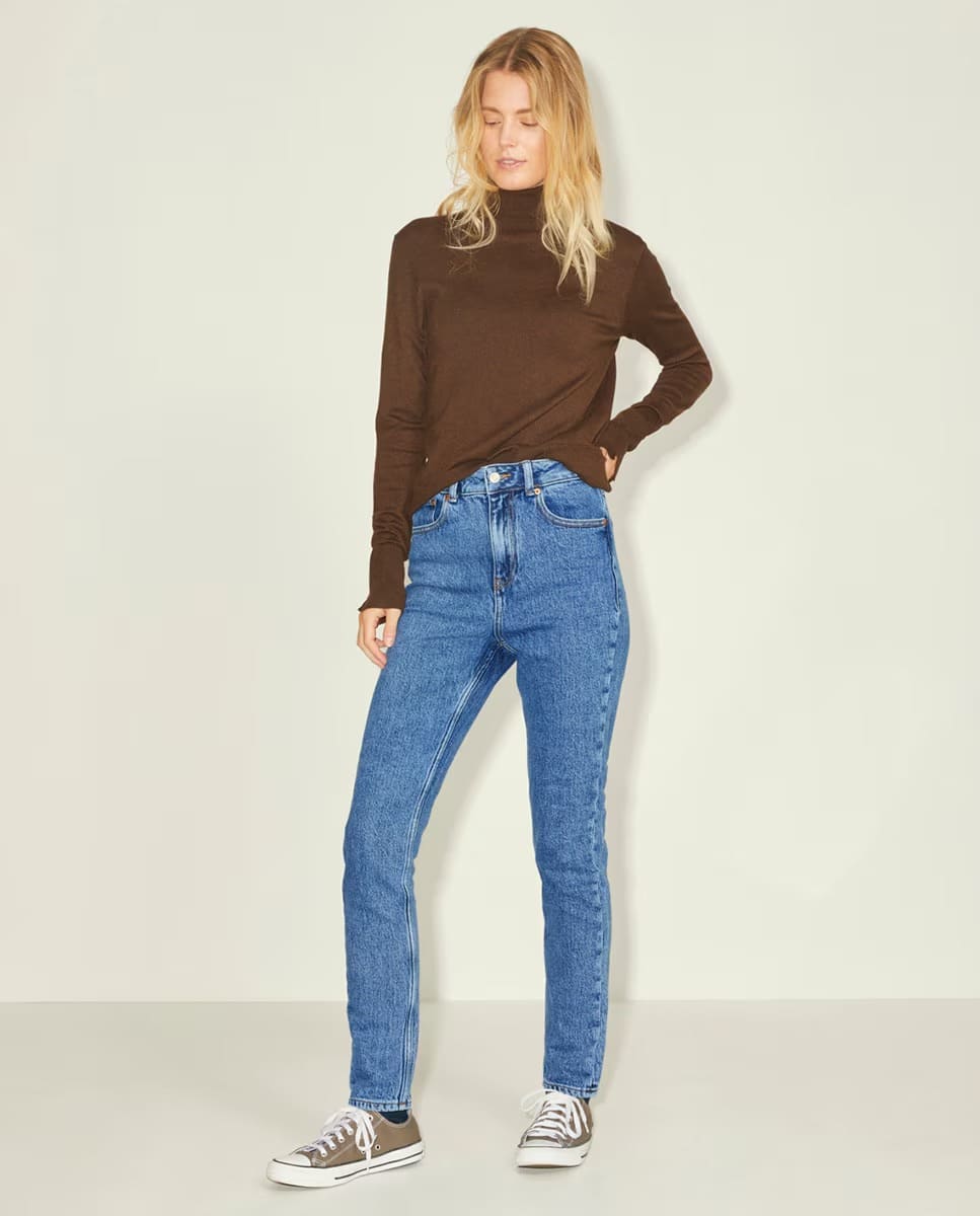 El pantalón vaquero Berlín de mujer slim fit y cintura alta de Jack & Jones en El Corte Inglés