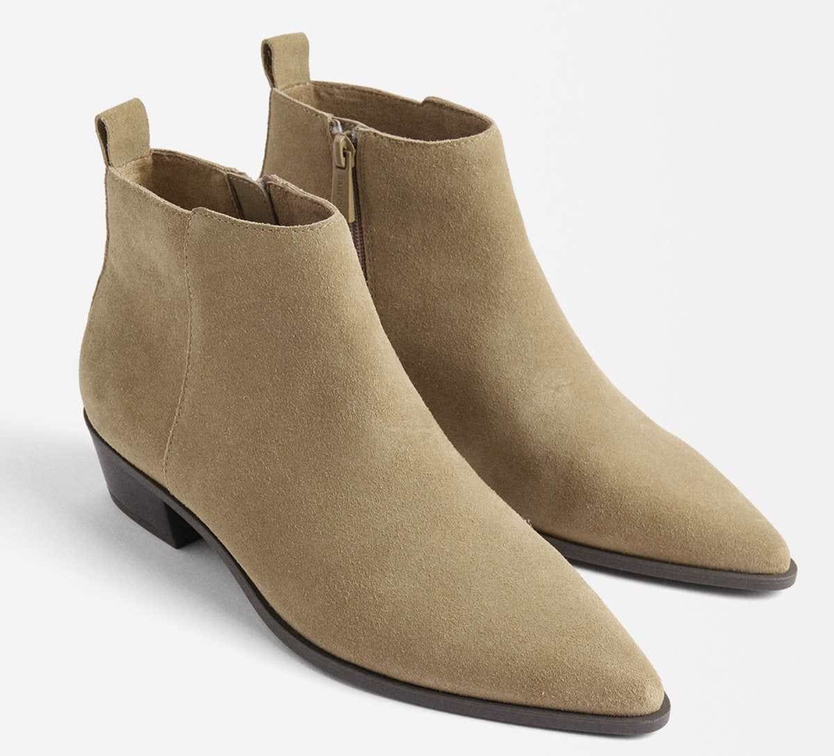 Botines De Piel Con Tacón de Parfois