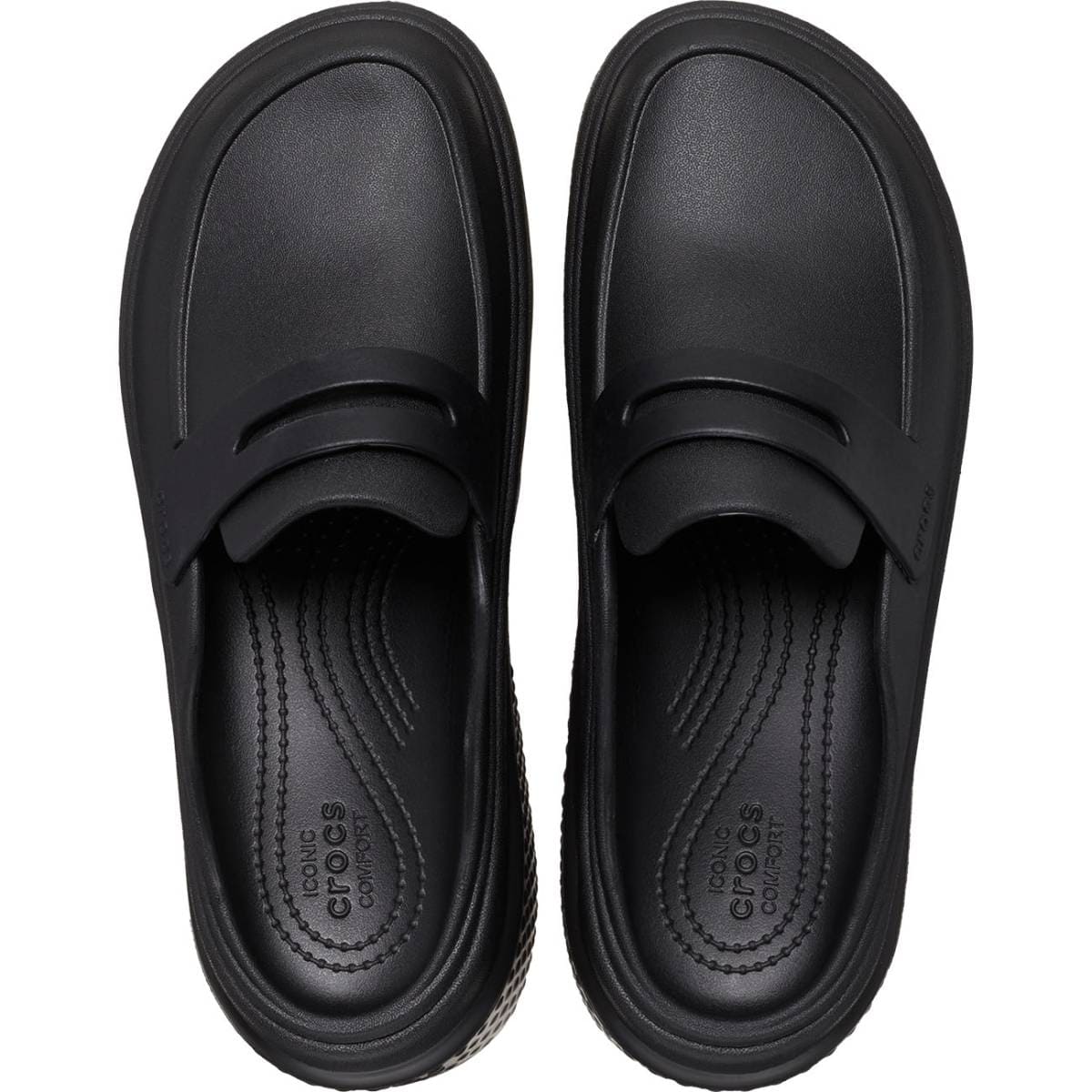 Los nuevos mocasines Unisex Stomp Loafer en color negro de Crocs