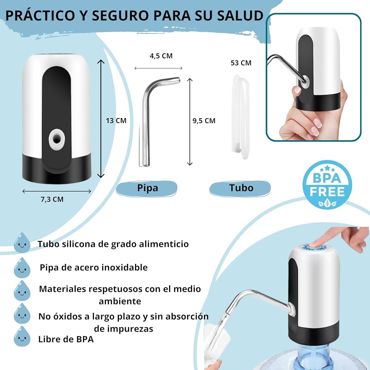 El nuevo dispensador de agua eléctrico y automático para garrafas de Amazon