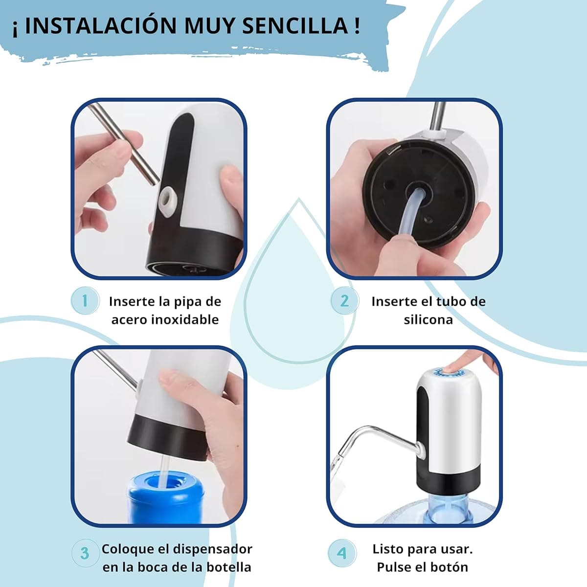 El nuevo dispensador de agua eléctrico y automático para garrafas de Amazon