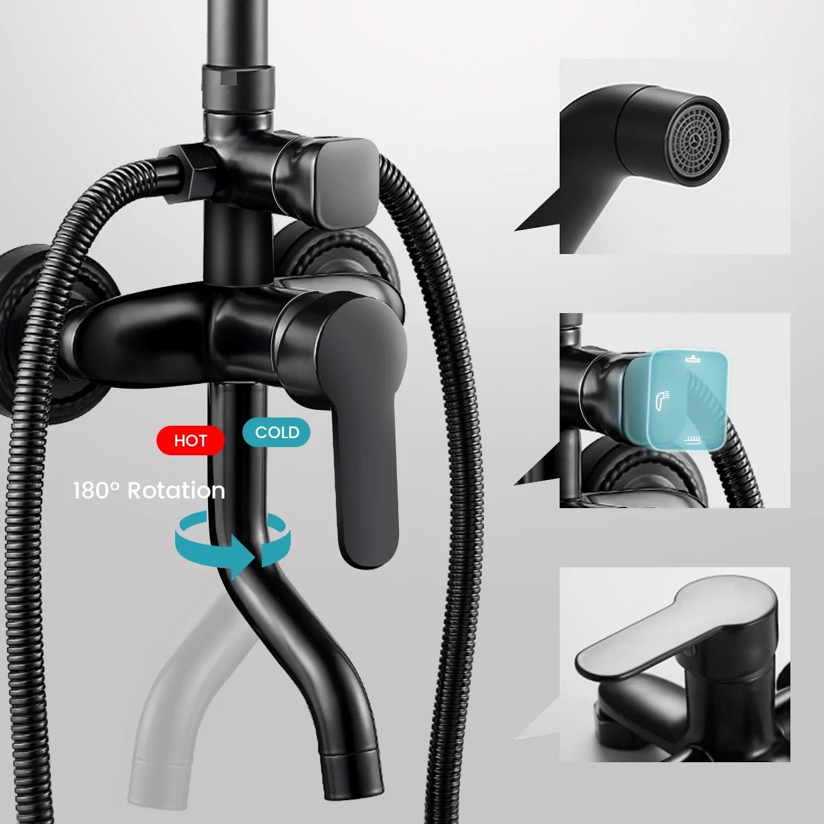 Columna de ducha monomando Donghuababa de Leroy Merlin