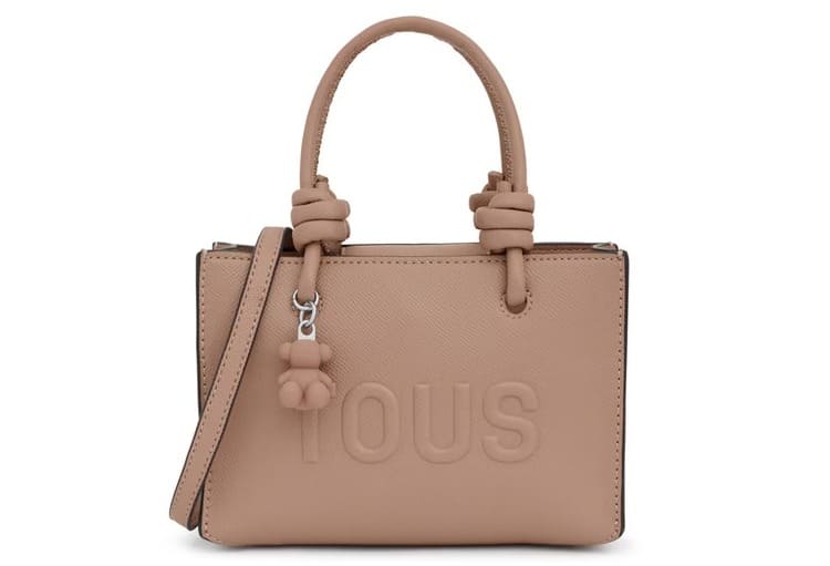 El mini bolso horizontal Topo La Rue New en color marrón de Tous