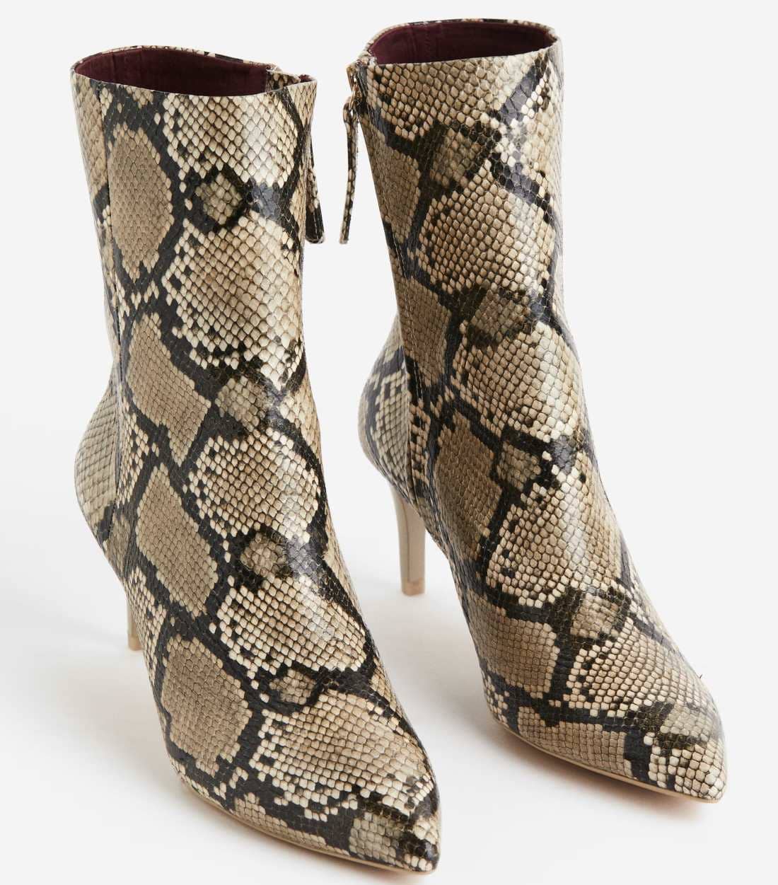 Botines de tacón serpiente de H&M