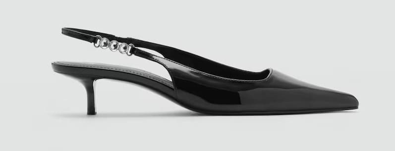 Zapato kitten detalle strass de Mango