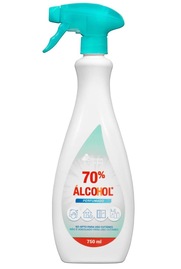 Alcohol limpieza hogar Bosque Verde