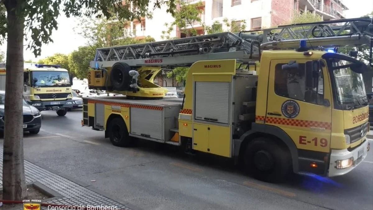 Un camión de bomberos