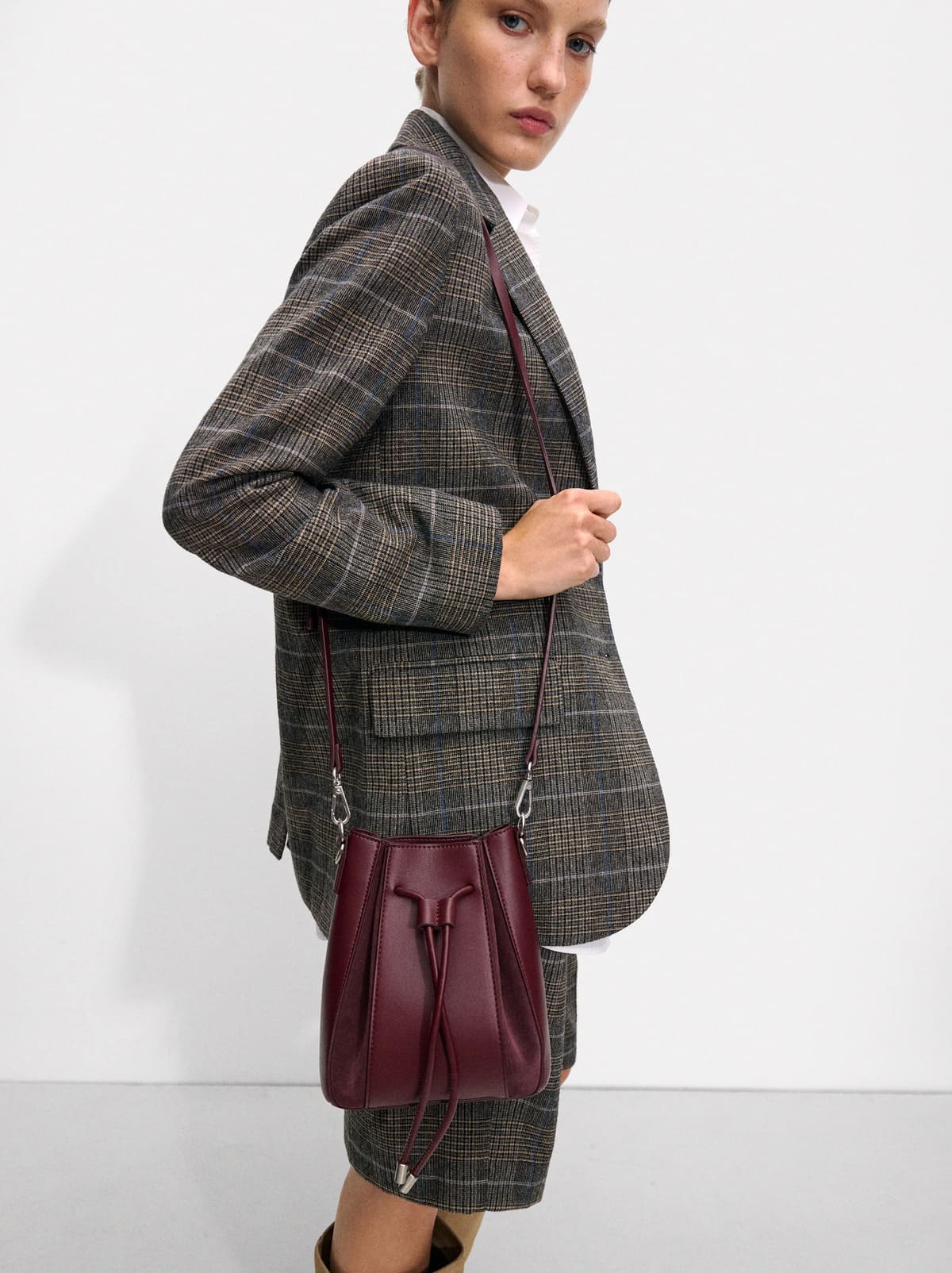 Bolso bombonera de piel