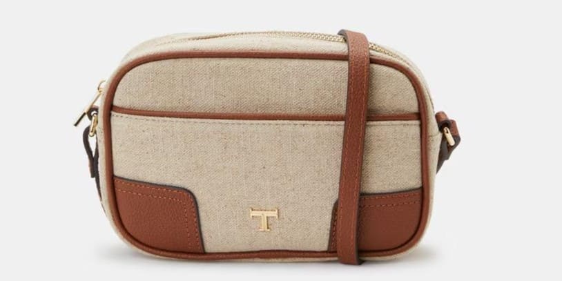 Bolso Latouche con cantoneras de piel