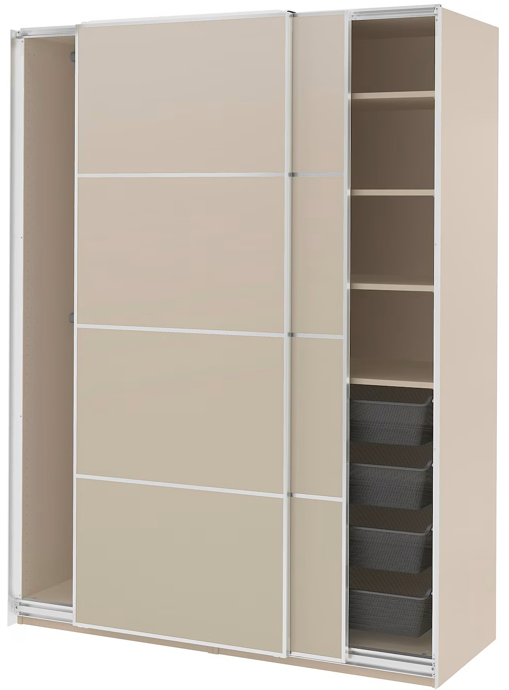 Armario de puertas correderas de la serie PAX y MEHAMN de Ikea