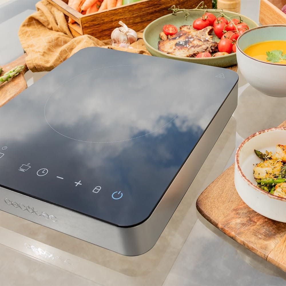 La placa de inducción portátil con un fuego Full Magma Single de Cecotec en Amazon