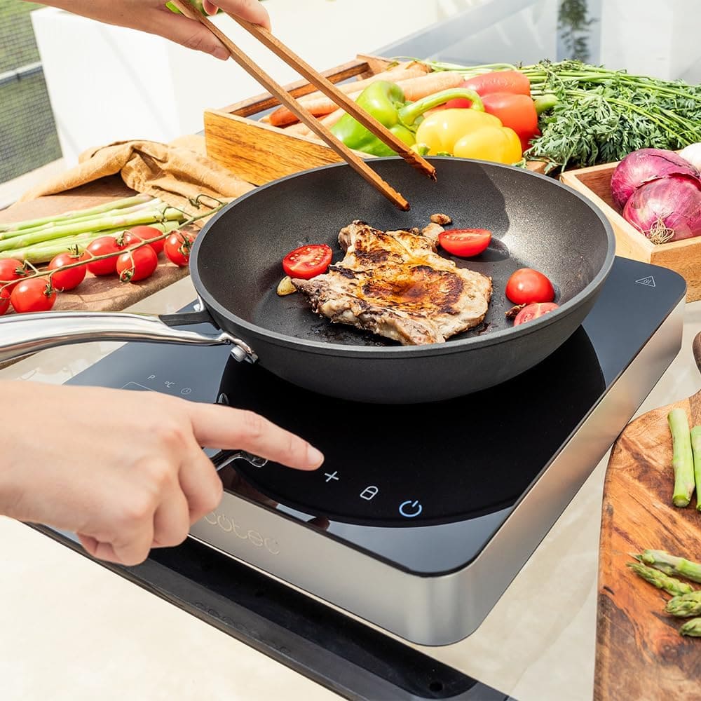 La placa de inducción portátil con un fuego Full Magma Single de Cecotec en Amazon