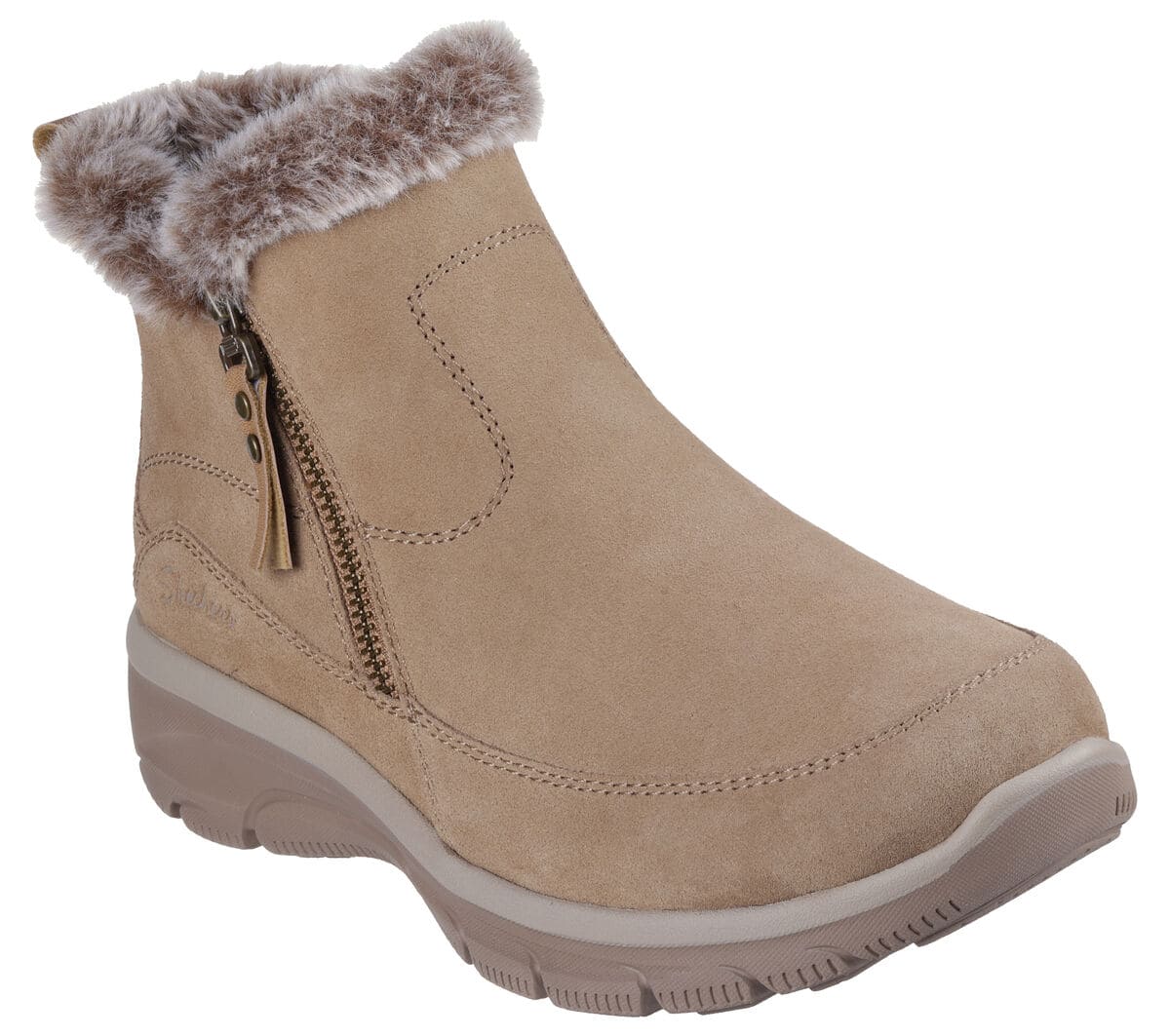 Las botas con pelito Relaxed Fit: Easy Going - Cool Zip! marrones de Skechers