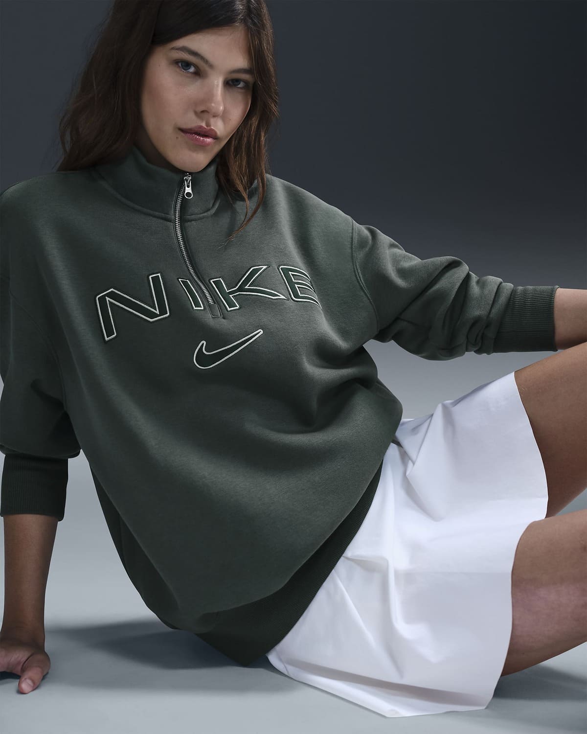 La sudadera con diseño oversize Sportswear Phoenix Fleece en color verde de Nike