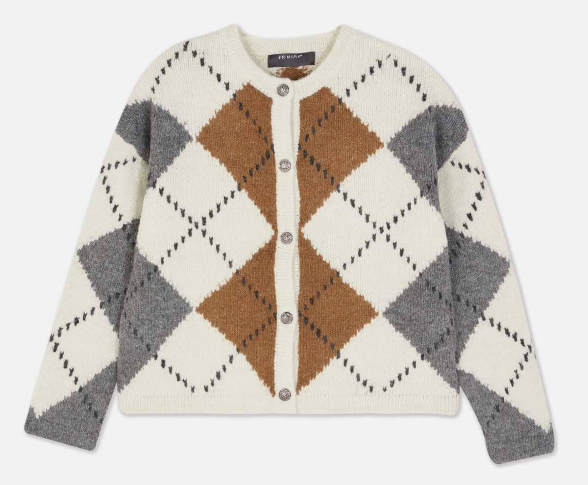 Cárdigan de rombos de Paula Echevarría de Primark
