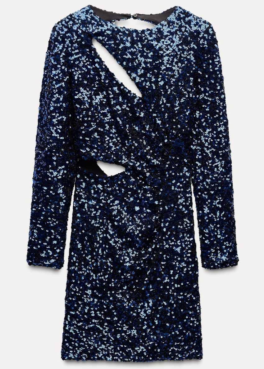 Vestido mini lentejuelas de Zara
