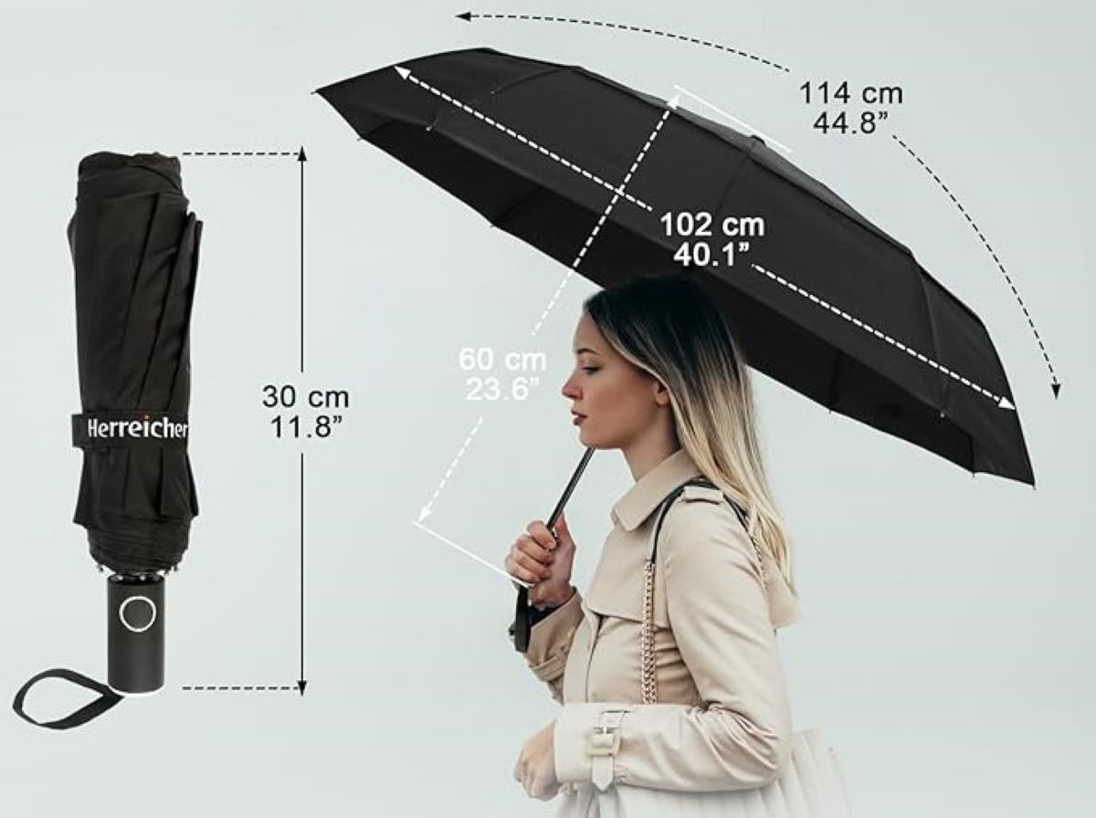 Paraguas plegable antiviento Herreicher de Amazon