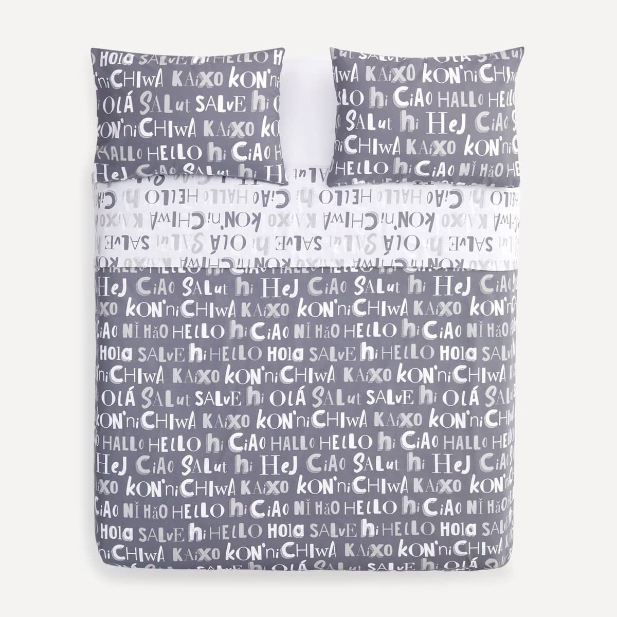 El juego de funda nórdica polycotton en color gris de El Corte Inglés