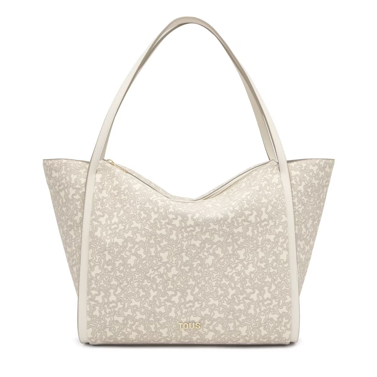 El nuevo bolso capazo grande en color beige Kaos Mini Lines de Tous