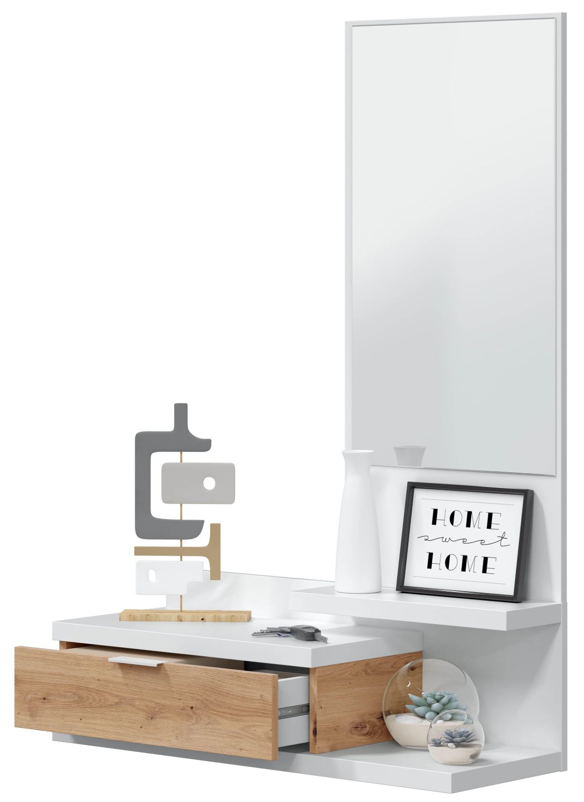 Mueble de recibidor con cajón y espejo Dahila de Leroy Merlin