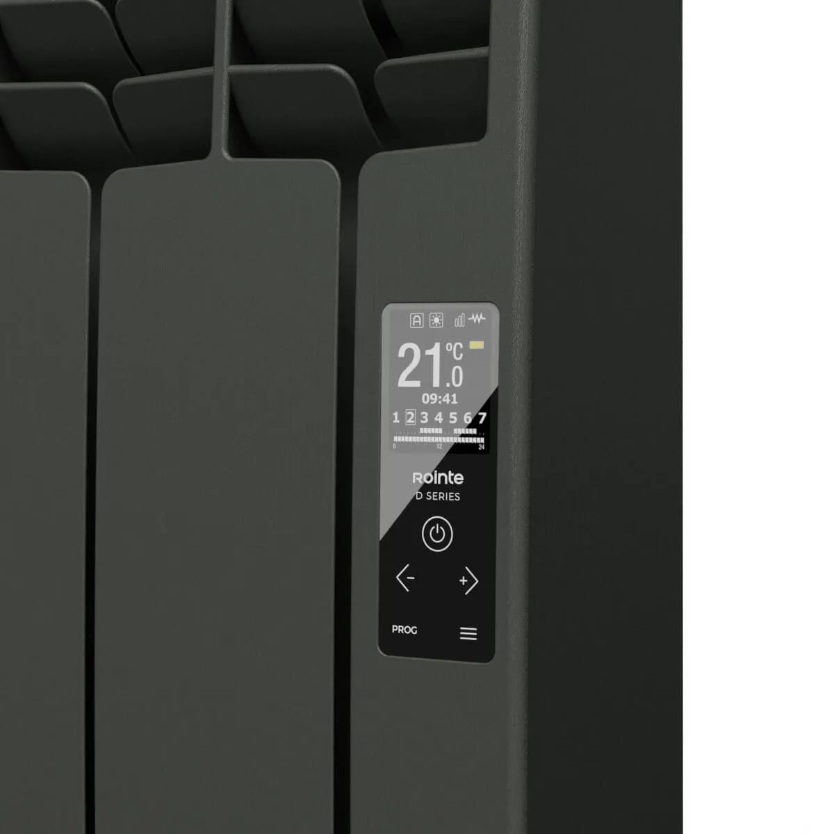 El radiador eléctrico con conexión WiFi ROINTE Belize en color negro de Leroy Merlin