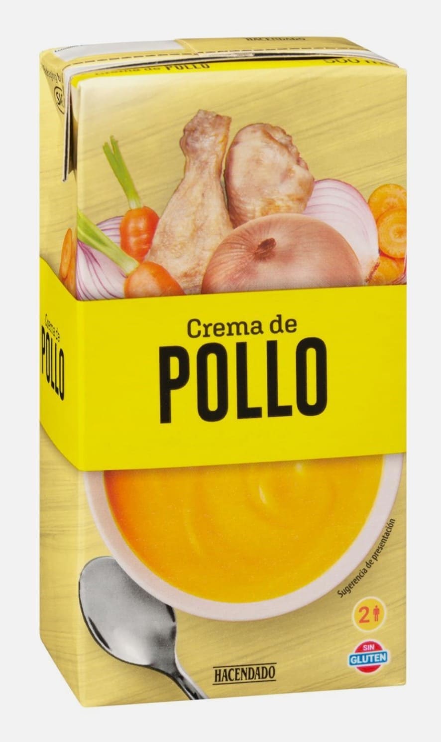 Crema de pollo Hacendado con verduras