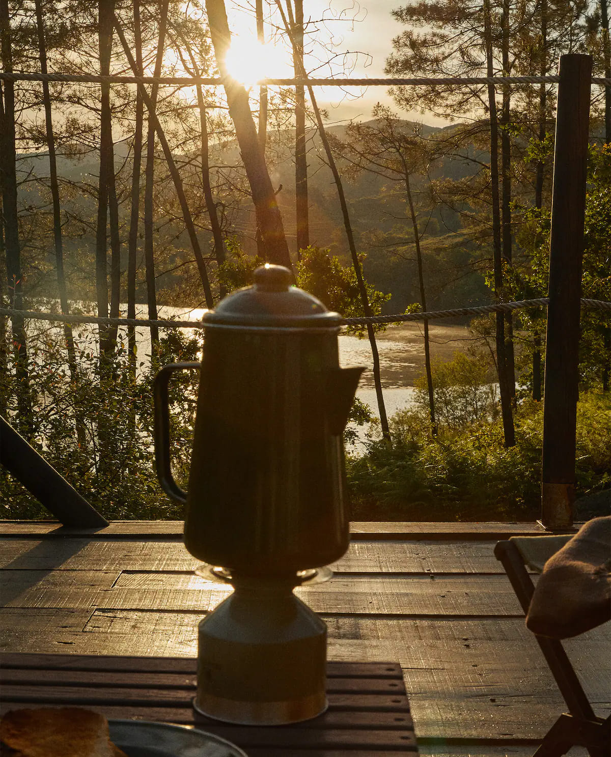 Tetera esmaltada para exteriores