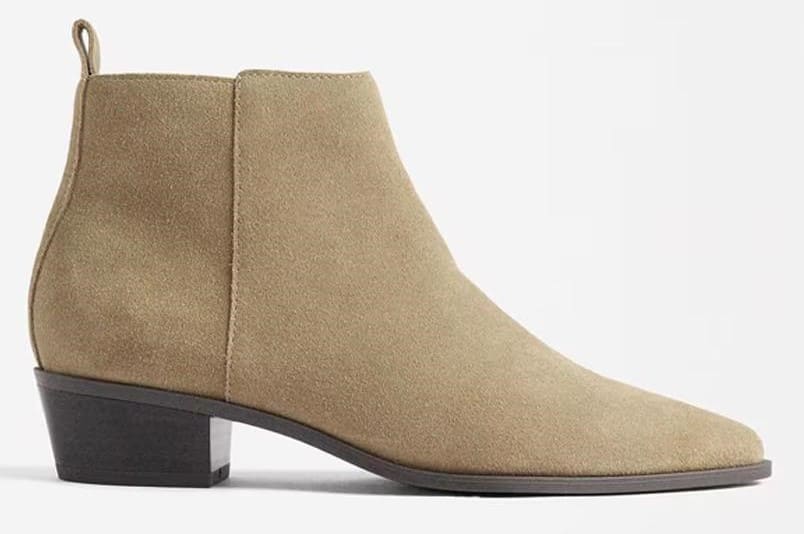 Botines de piel con puntera afilada y cierre de cremallera en liso (1)