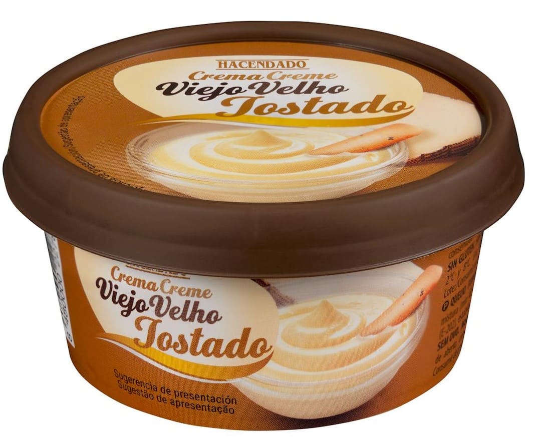 Crema de queso viejo tostado mezcla Hacendado