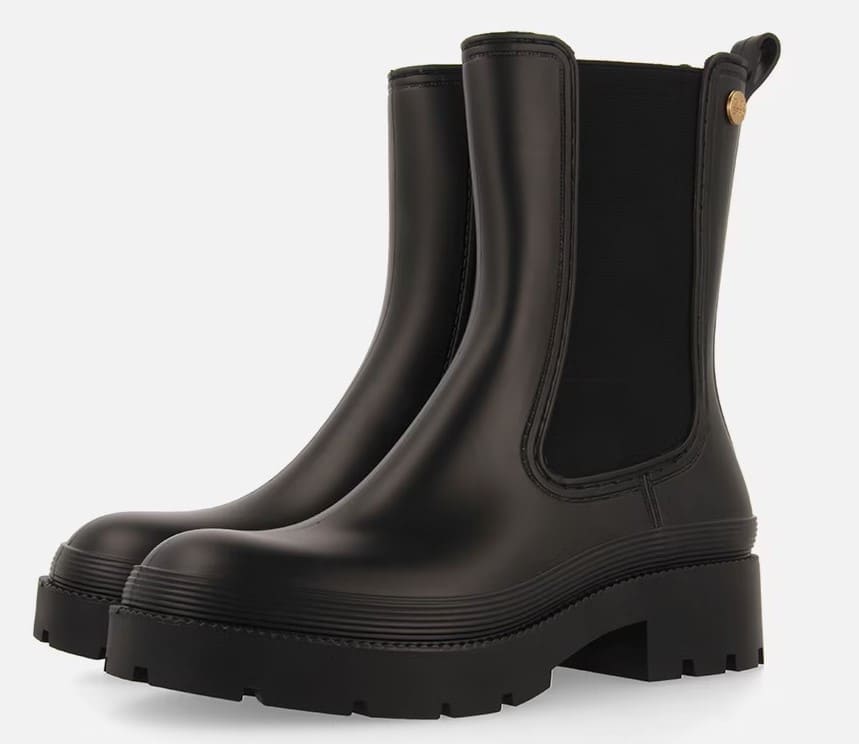 Gioseppo Botas de agua de mujer tipo chelsea con elásticos y piso track