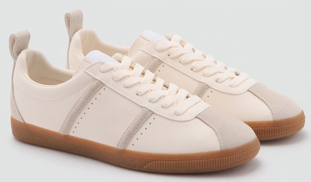 Las zapatillas deportivas con paneles en contraste de Mango