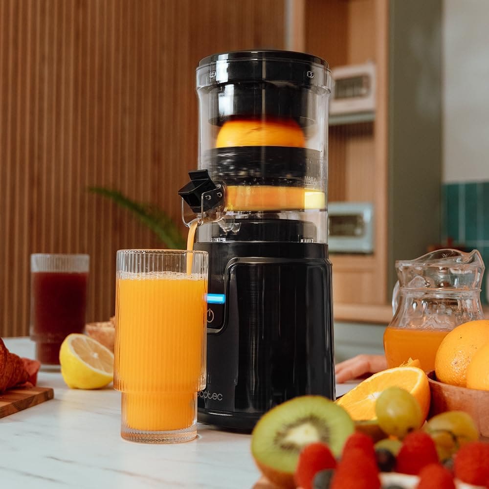 El nuevo exprimidor de naranjas eléctrico de torre Essential Tower Adjust Easy Steel de Cecotec en Amazon