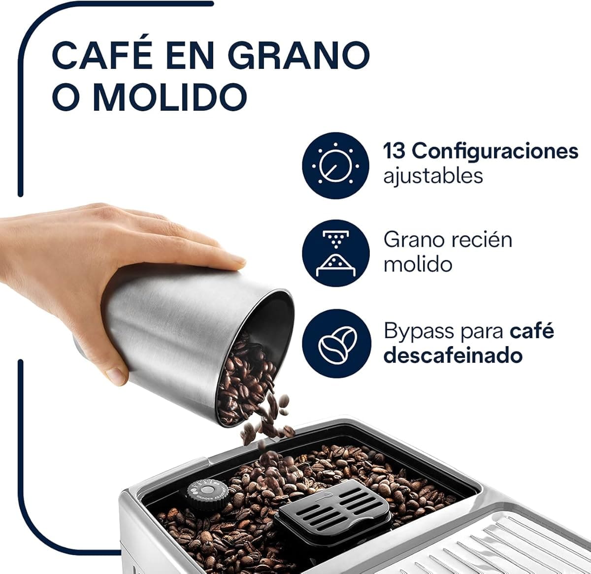 La cafetera superautomática De'Longhi de grano entero y molido en Carrefour