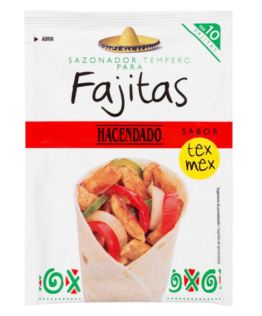 Sazonador para fajitas sabor tex-mex Hacendado
