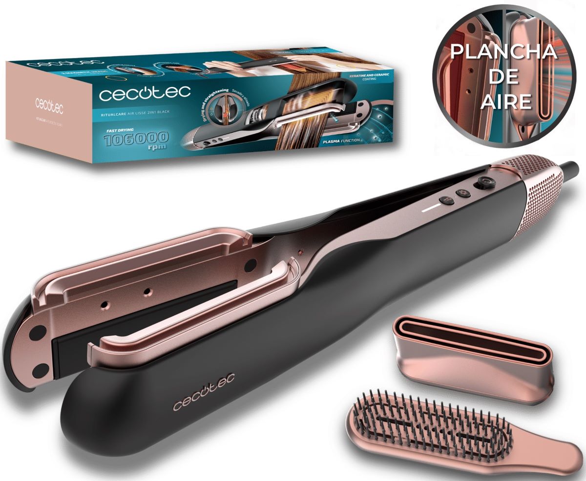 Plancha de pelo y secador Cecotec RitualCare Air Lisse 2in1 de Amazon