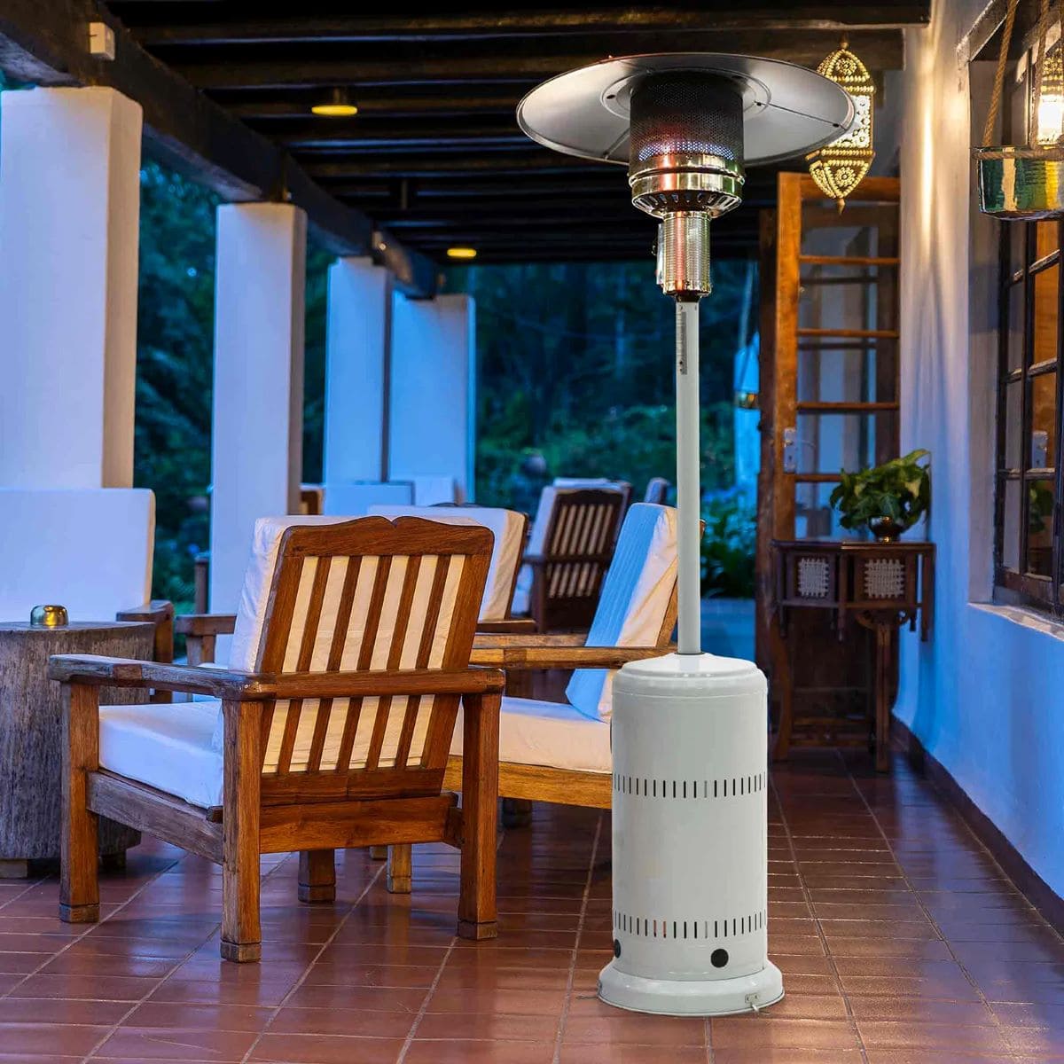 Estufa de gas para exterior de acero inoxidable Kekai 13 kW de Leroy Merlin