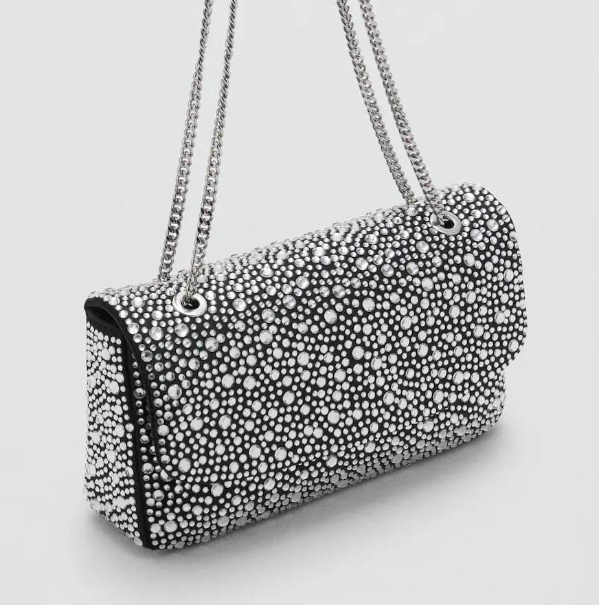 Bolso cristales solapa de Mango