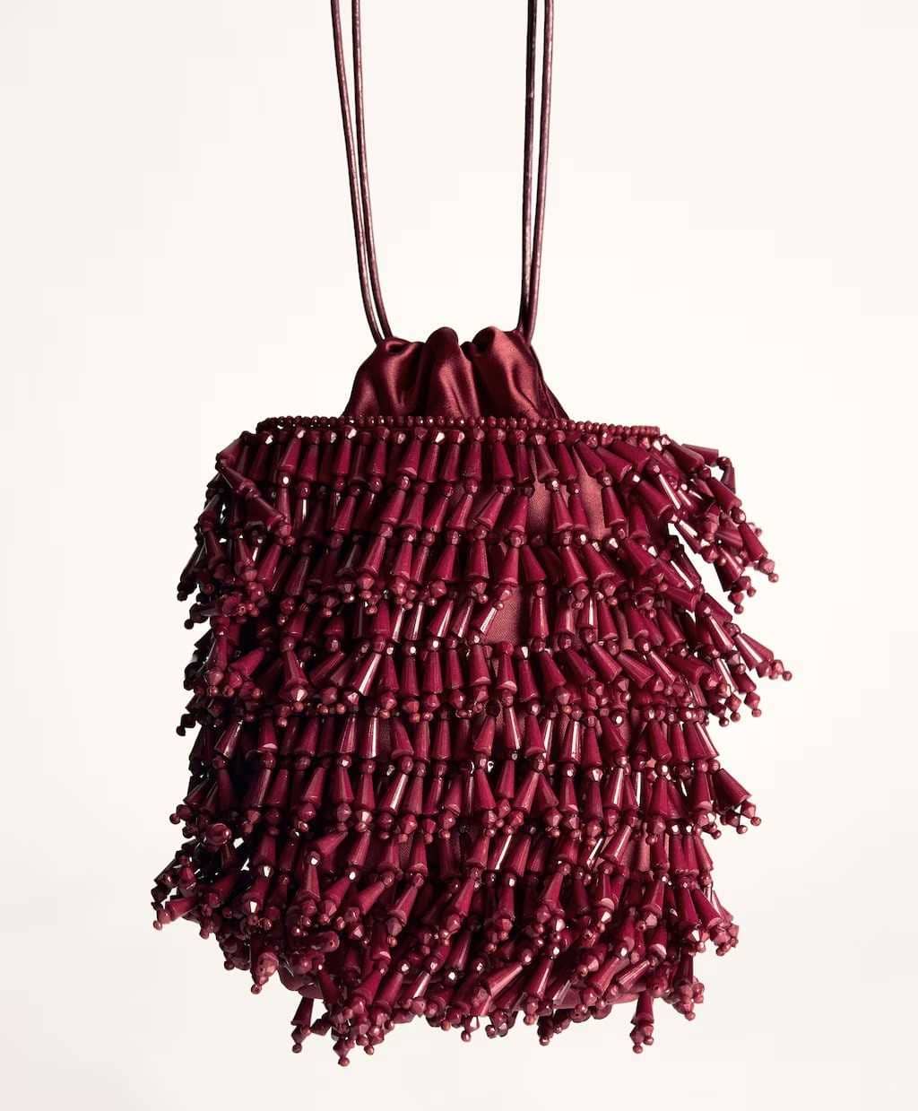 Bolso de mano abalorios de Mango