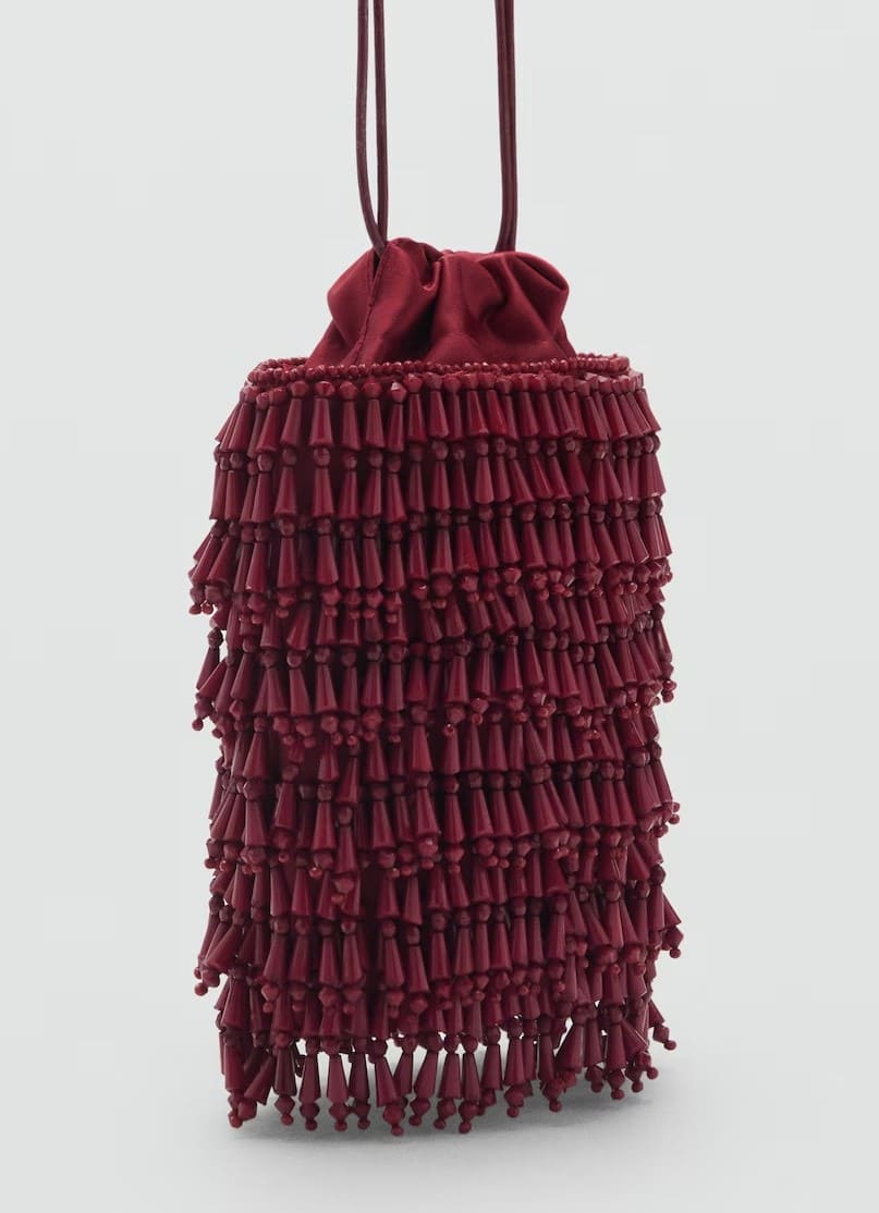 Bolso de mano abalorios de Mango