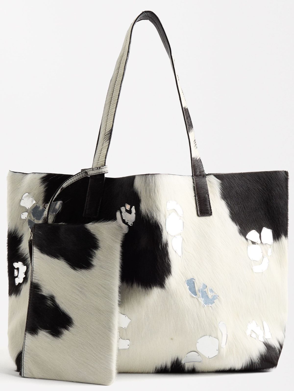 Bolso shopper de piel con estampado animal de Parfois