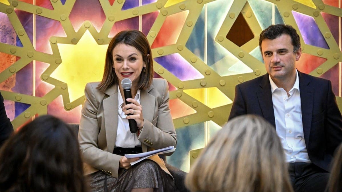 Bruno García y Beatriz Gandullo, durante la presentación
