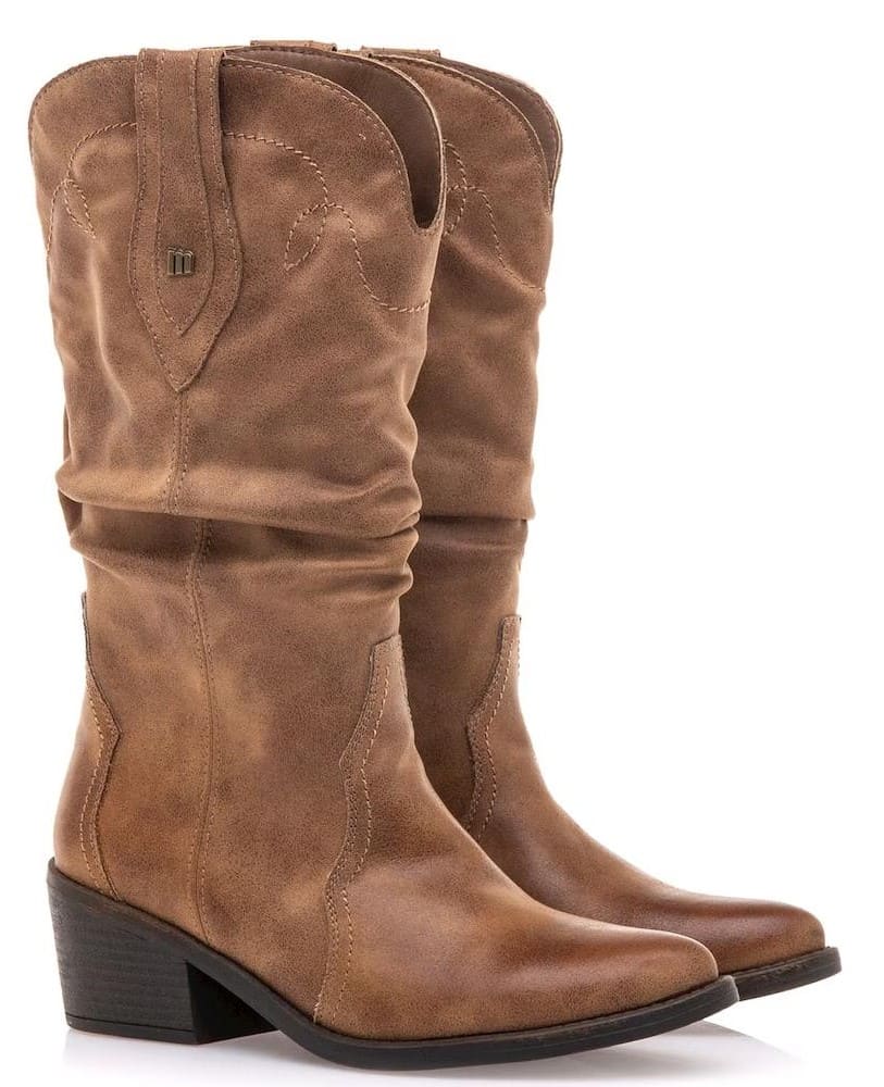 Botas altas estilo cowboy con caña arrugada Mustang