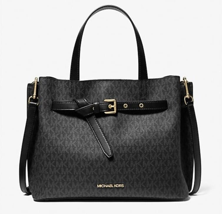 Bolso satchel Emilia grande con logotipo de Michael Kors