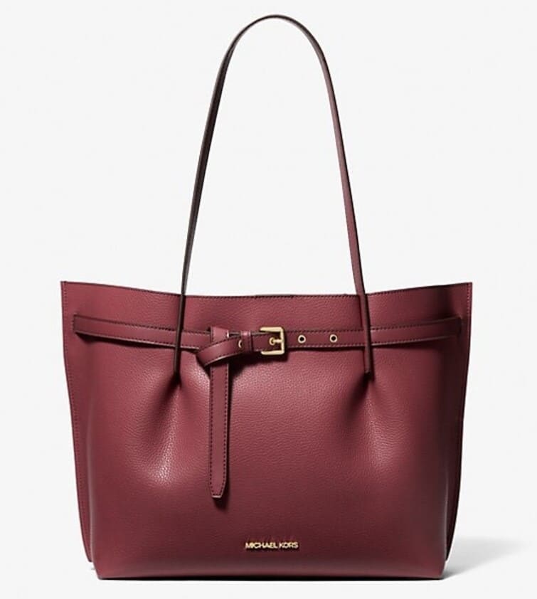Bolso tote Emilia grande de piel granulada de Michael Kors