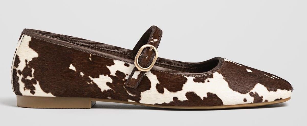 Bailarinas de piel con estampado animal