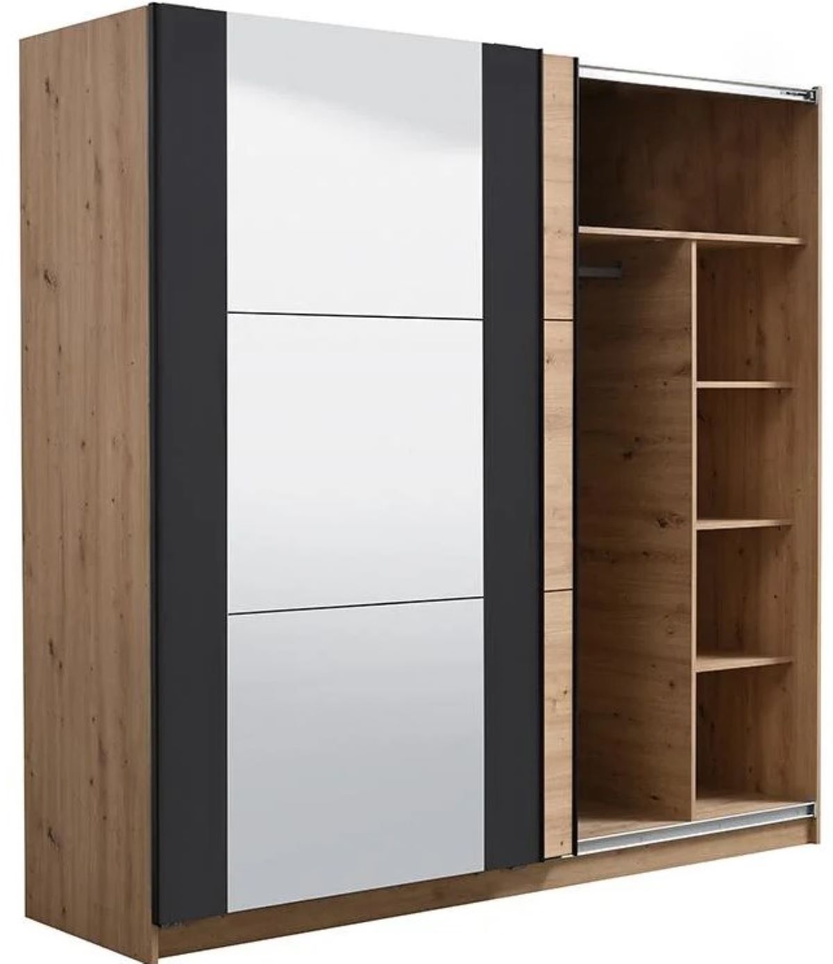 Armario de 2 puertas correderas con espejo PHILADELPHIE de Leroy Merlin